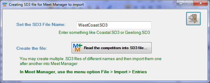 Enter a name for your SD3 file