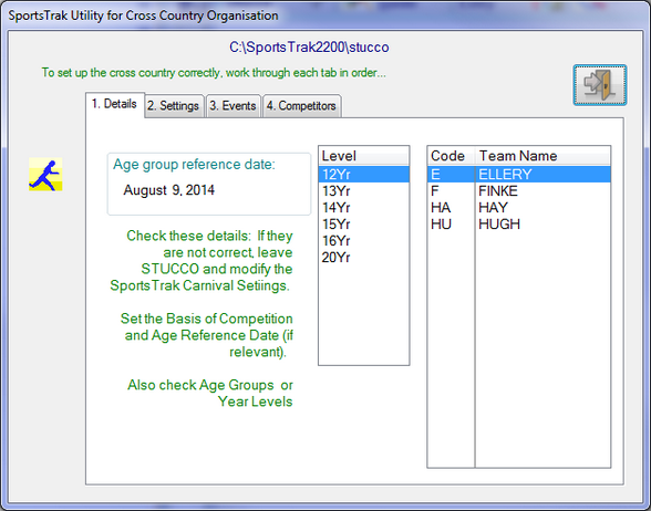 Check Age Groups and Teams