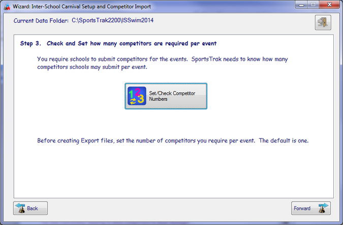 Set competitor numbers